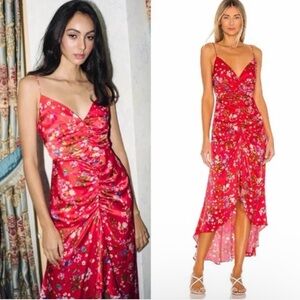 Floral Red Women's Dress